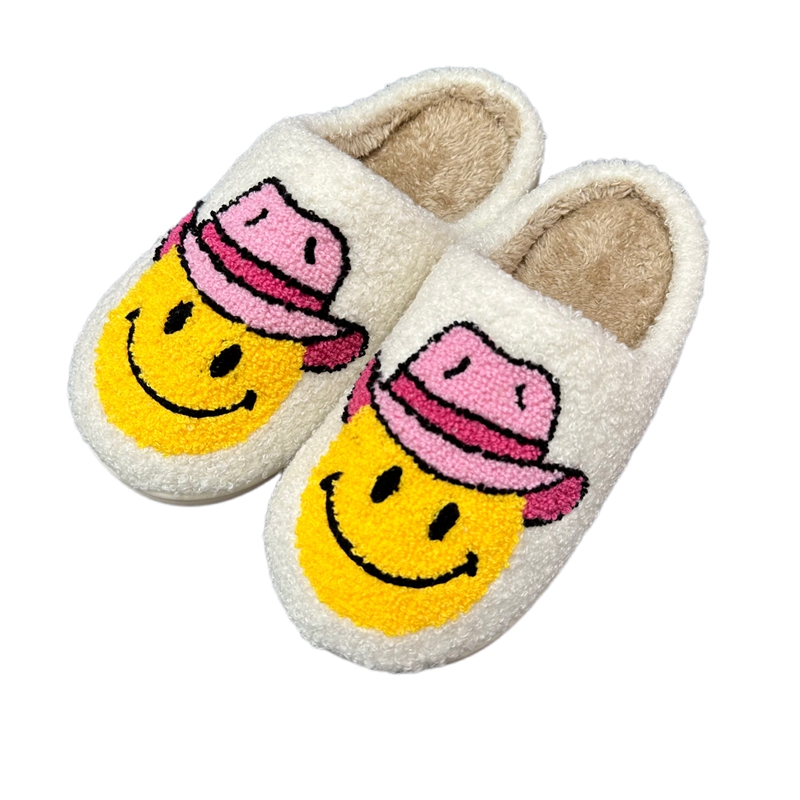 Adults’ Cowboy Smile  Winter Indoor Plush Slipper