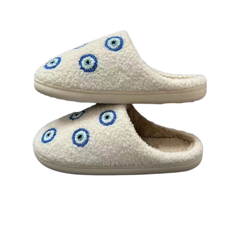 Adults’ Small Evil Eyes Winter Indoor Plush Slipper