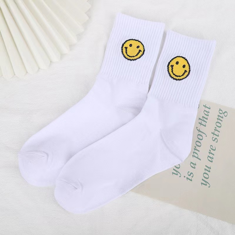 Cotton Candy Colorful Happy  Face Socks  
