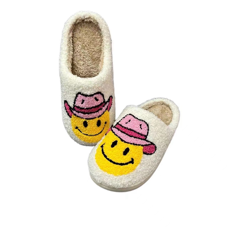 Adults’ Cowboy Smile  Winter Indoor Plush Slipper