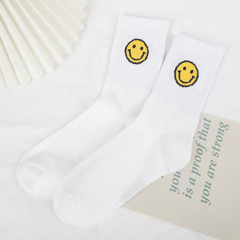 Cotton Candy Colorful Happy  Face Socks  