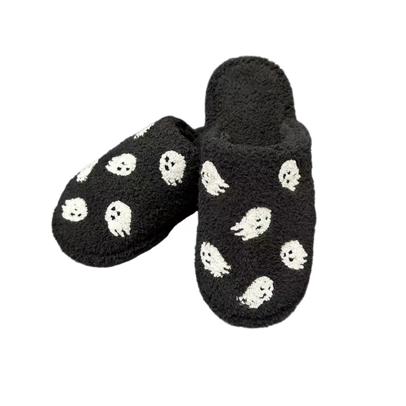 Halloween Ghosts Cute Floor Indoor Slide Plush Slipper