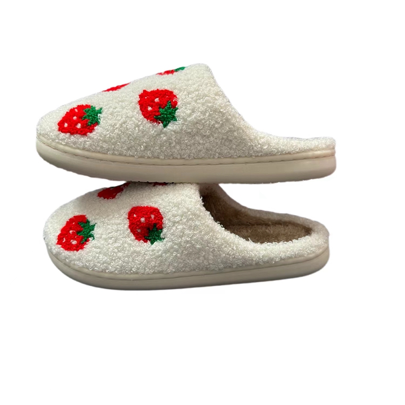 Women’s  Cute Strawberry Winter Indoor Plush Slipper