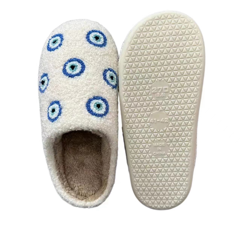 Adults’ Small Evil Eyes Winter Indoor Plush Slipper