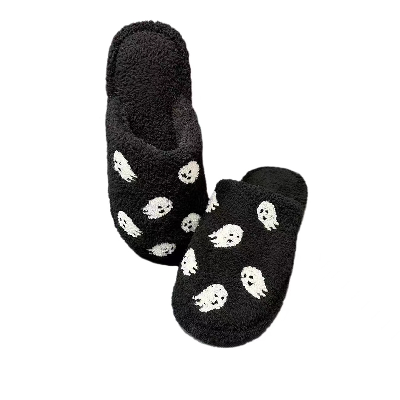 Halloween Ghosts Cute Floor Indoor Slide Plush Slipper