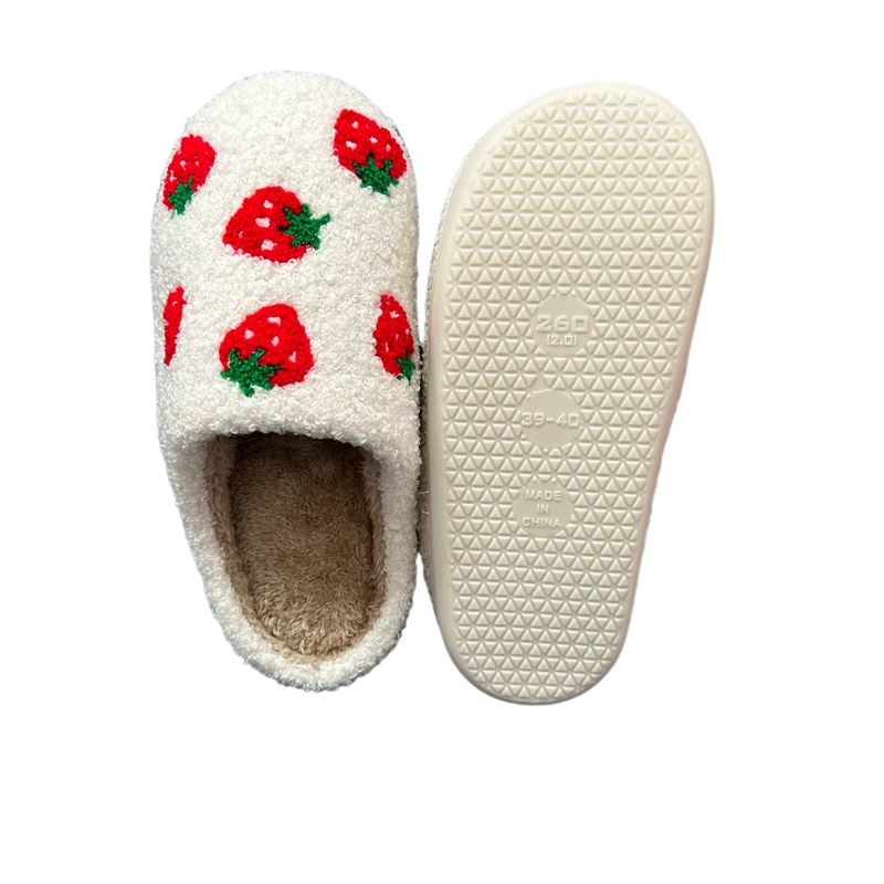 Women’s  Cute Strawberry Winter Indoor Plush Slipper