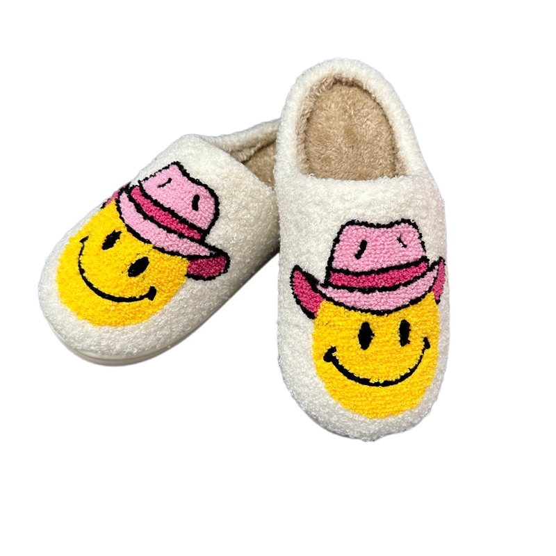 Adults’ Cowboy Smile  Winter Indoor Plush Slipper