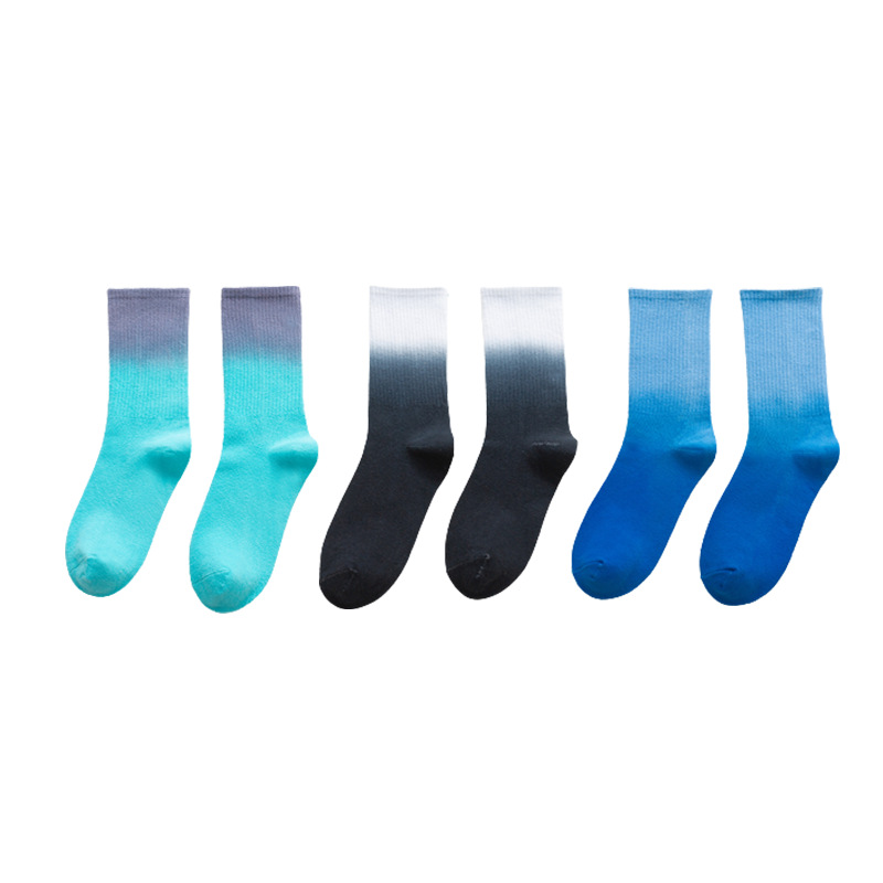 Gradient Sports Casual Fashion Cotton Socks