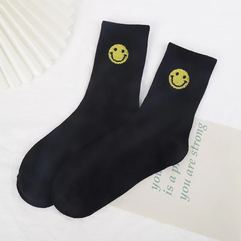 Cotton Candy Colorful Happy  Face Socks  