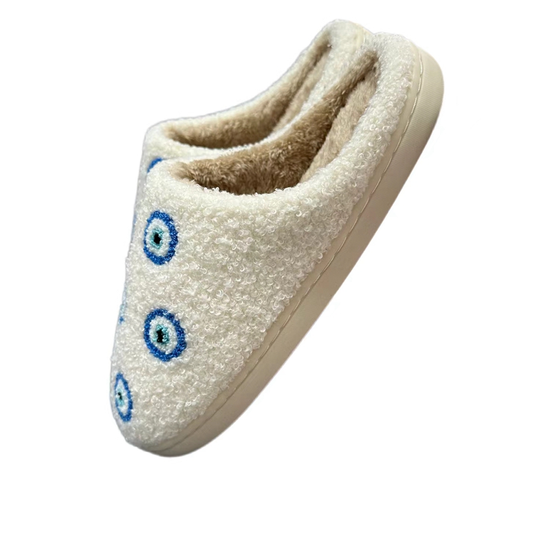 Adults’ Small Evil Eyes Winter Indoor Plush Slipper
