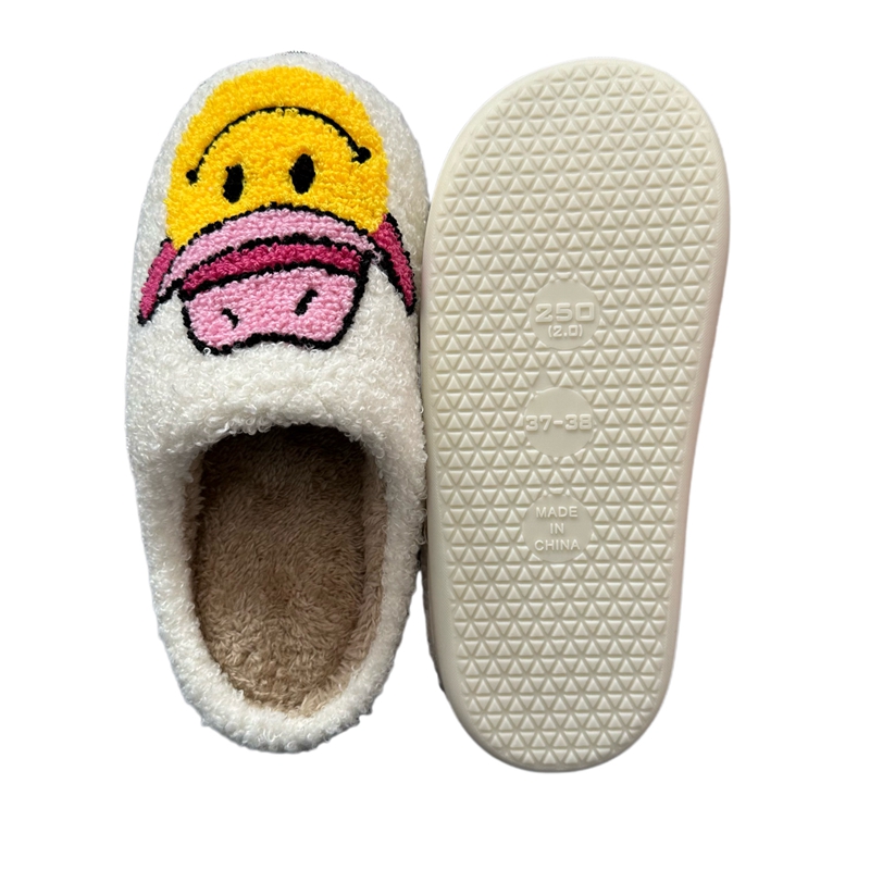 Adults’ Cowboy Smile  Winter Indoor Plush Slipper