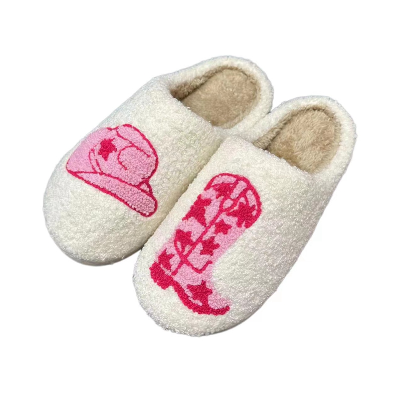 Women’s Cowgirl Rodeo Winter Indoor Plush Slipper