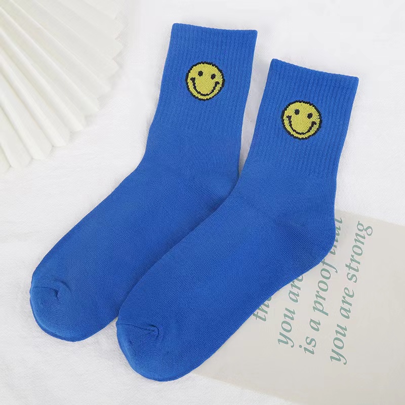 Cotton Candy Colorful Happy  Face Socks  