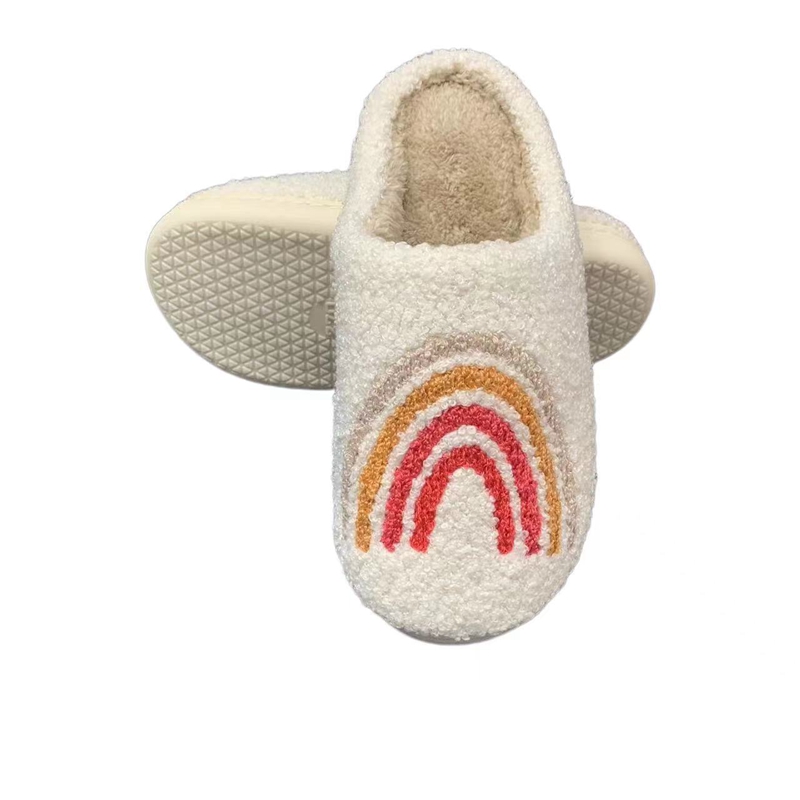Women’s  Cute Rainbow Winter Indoor Plush Slipper