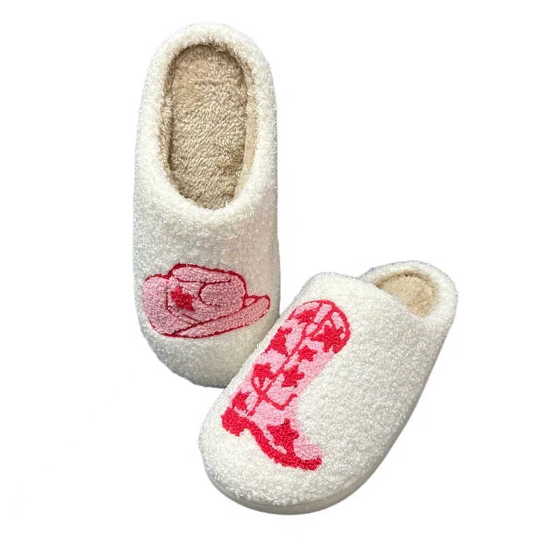 Women’s Cowgirl Rodeo Winter Indoor Plush Slipper