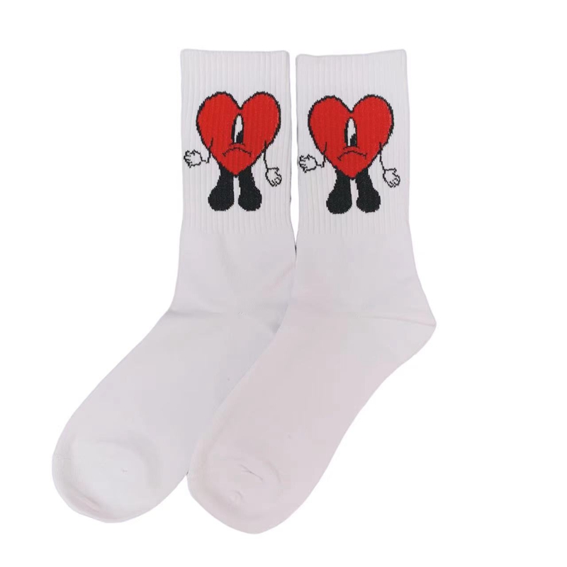 Red Love Cartoon  Cotton Soft Socks