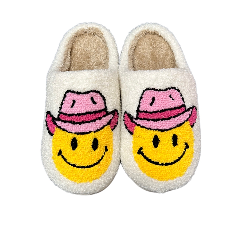 Adults’ Cowboy Smile  Winter Indoor Plush Slipper