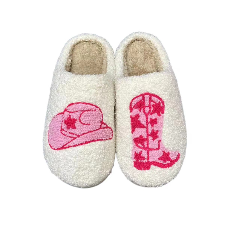 Women’s Cowgirl Rodeo Winter Indoor Plush Slipper