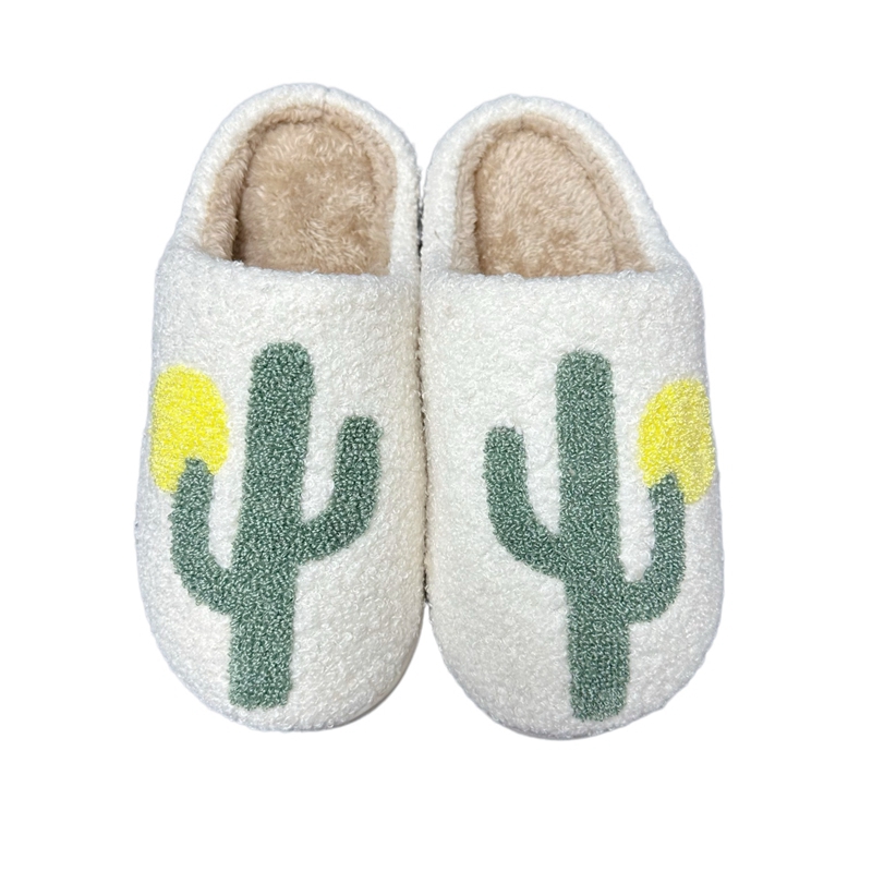 Adults’ Fashion Cactus Winter Indoor Plush Slipper