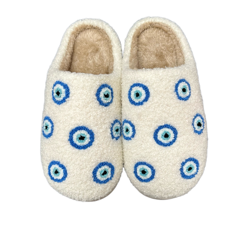Adults’ Small Evil Eyes Winter Indoor Plush Slipper