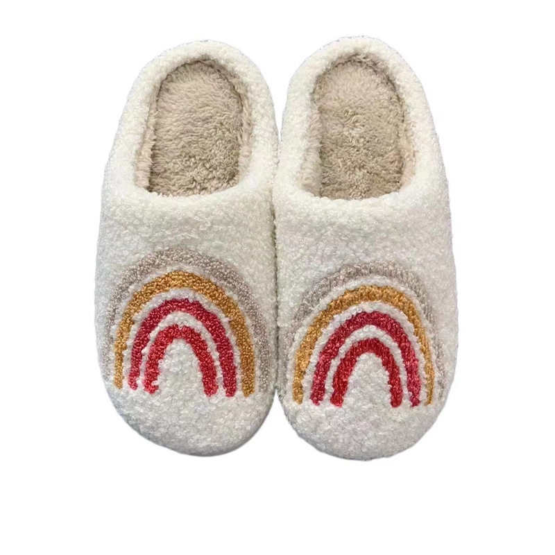 Women’s  Cute Rainbow Winter Indoor Plush Slipper