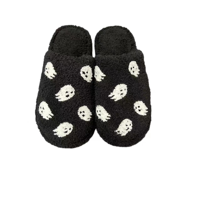 Halloween Ghosts Cute Floor Indoor Slide Plush Slipper